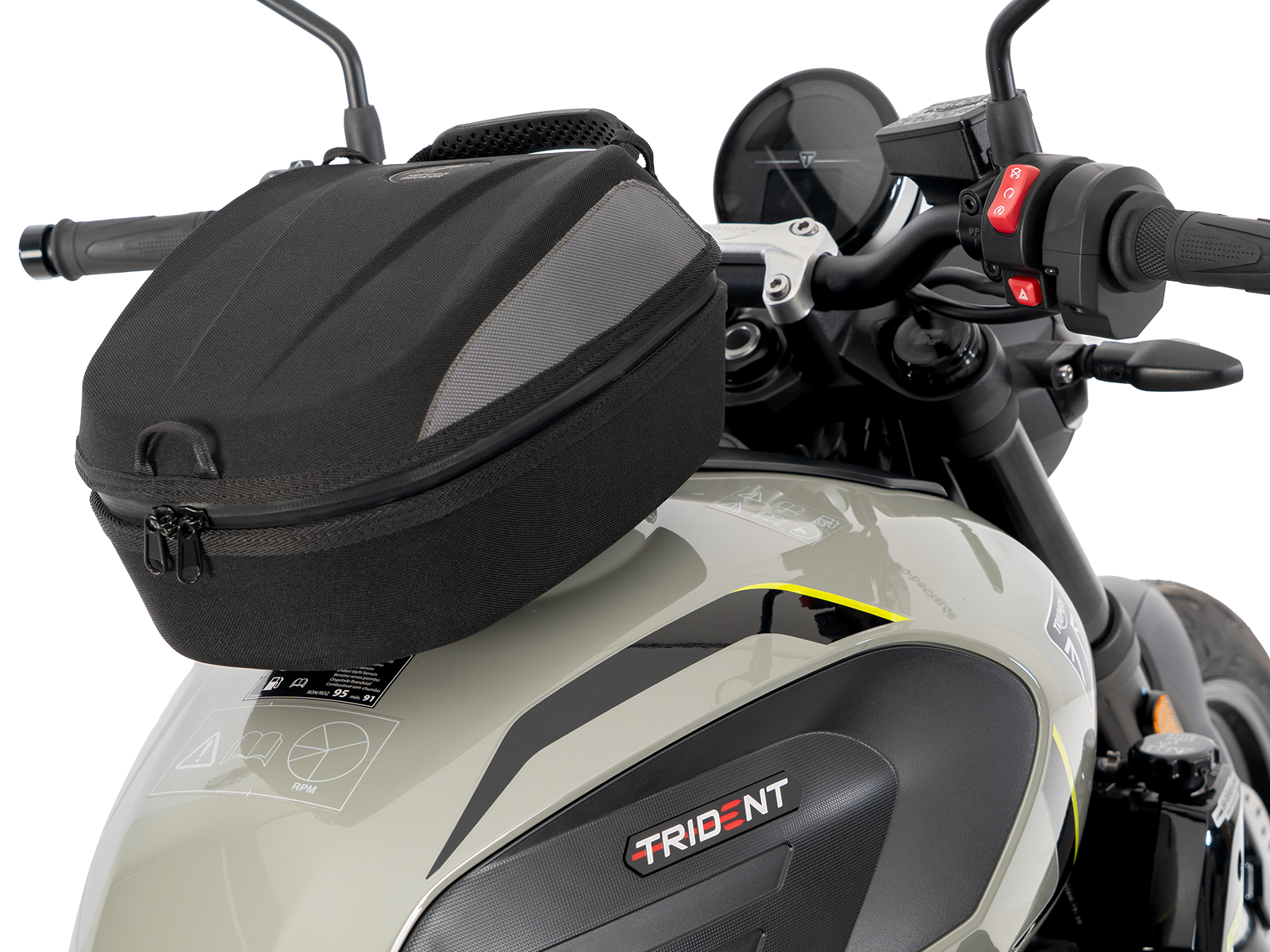 Anello per serbatoio Basic con chiusura per borsa da serbatoio inclusa per Triumph Trident 660 (26-) Hepco & Becker