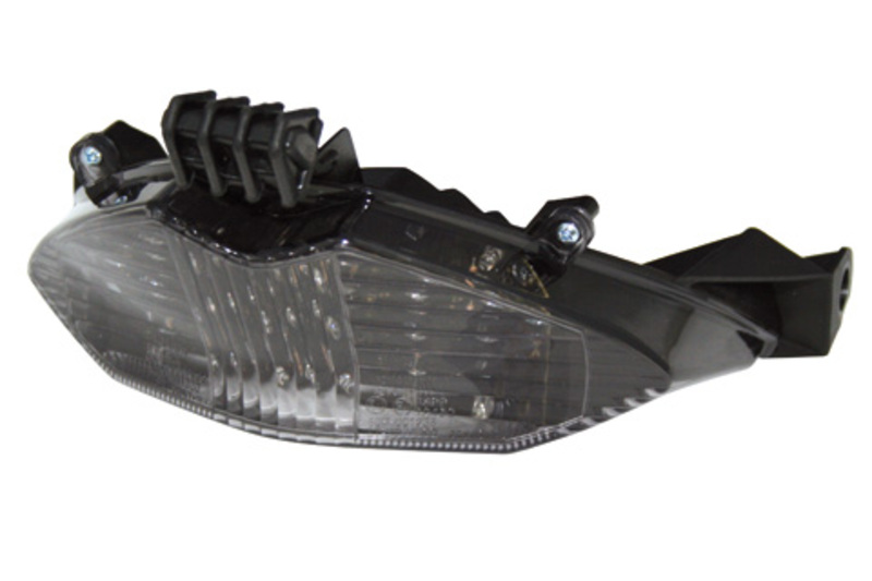 HIGHSIDER fanale posteriore intelligente a LED nero stile Suzuki, omologato E (1 pezzo)