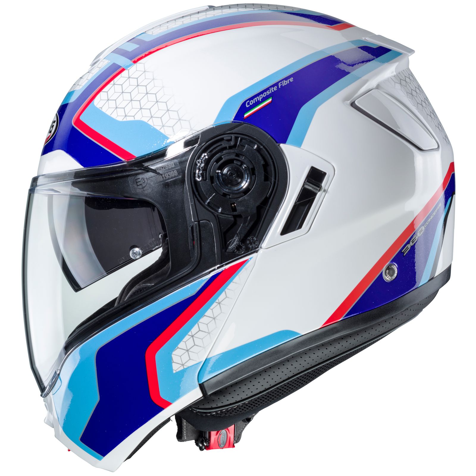 Caberg Casco Levo Sonar, bianco/blu/rosso