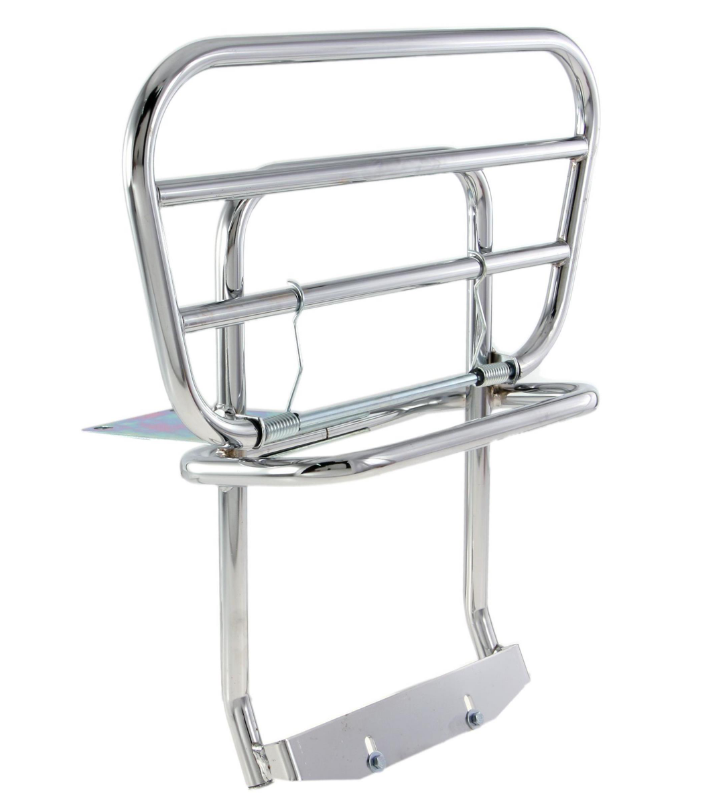 Portapacchi posteriore Traveller per Vespa PX 80-200cc, pieghevole, cromato