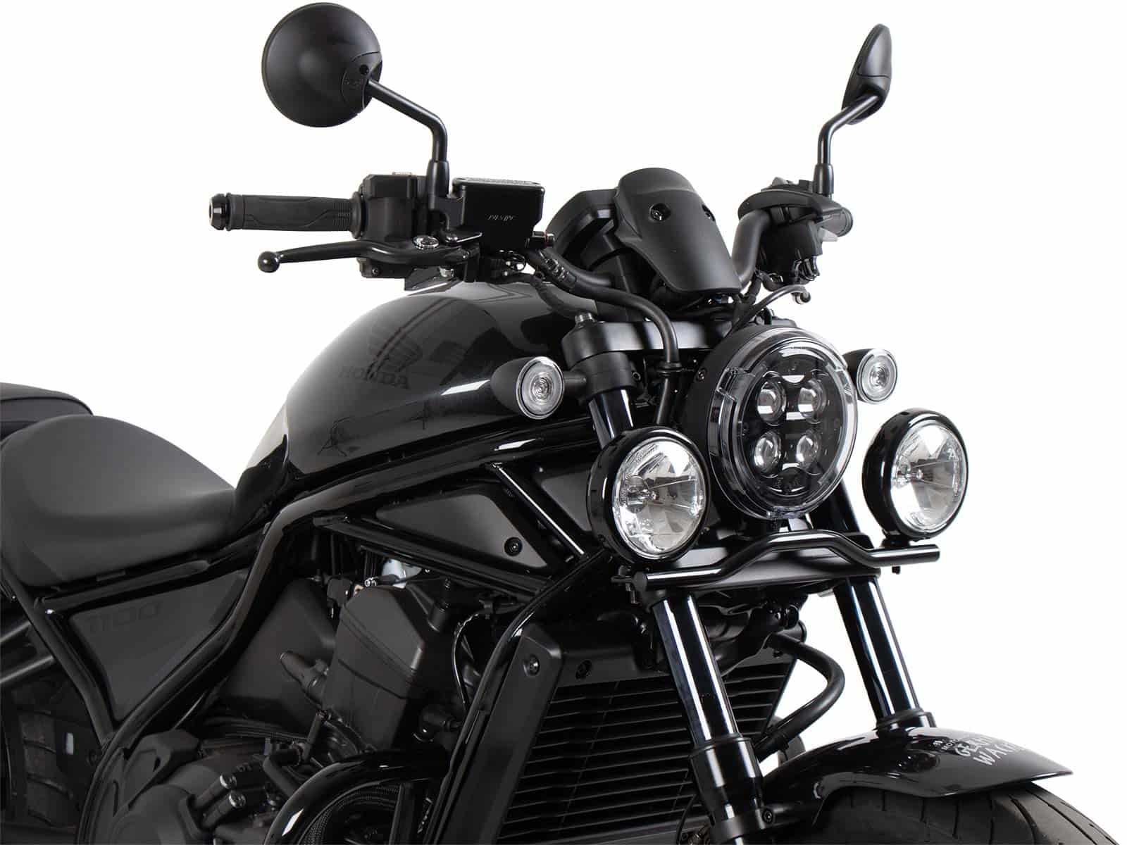 Faro supplementare Twinlight con staffa e cavo neri per Honda CMX 1100 Rebel /DCT (25-)