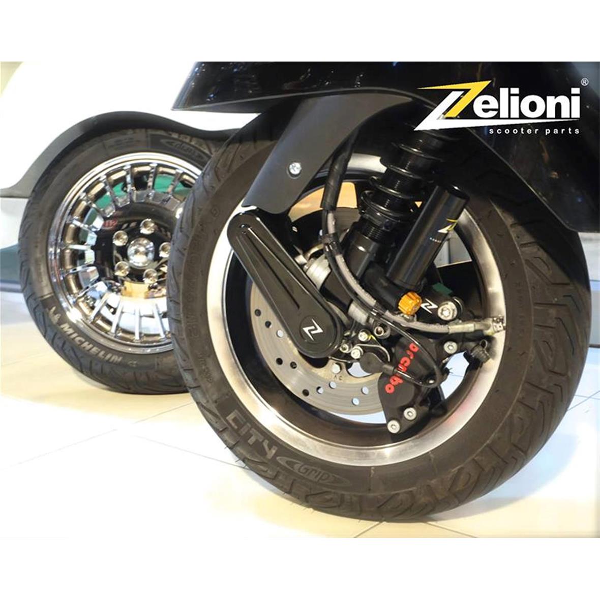 Copriforcellone, nero Zeloni per Vespa Primavera/Sprint/GTS/GTS Super 50-300cc ('14-'16)