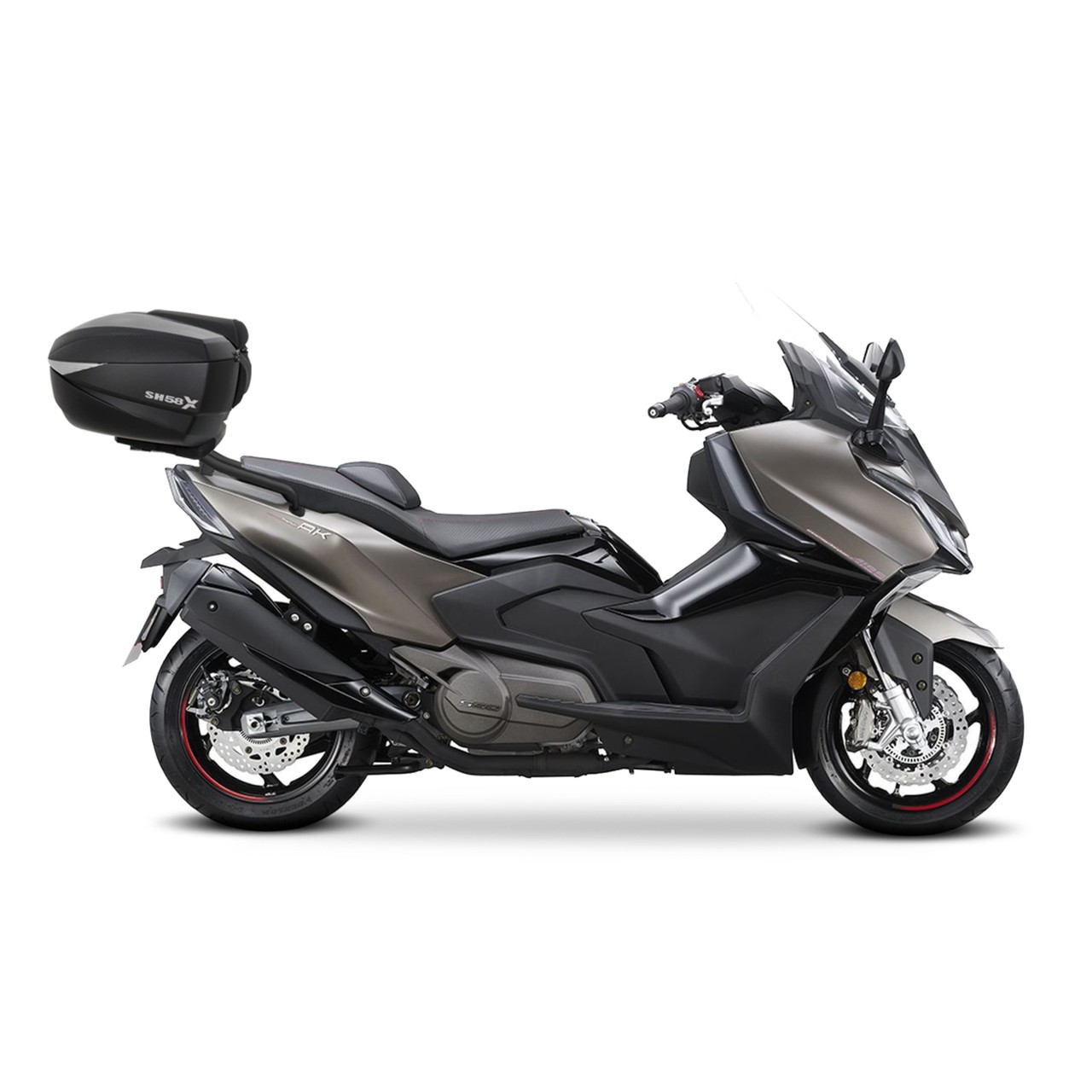Portapacchi Shad Top Case verniciato nero per Kymco AK 550 Premium (23-25)