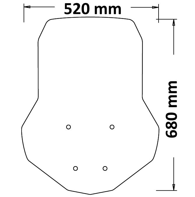 Parabrezza medio-alto trasparente con serigrafia per Aprilia SR GT 125 / 200
