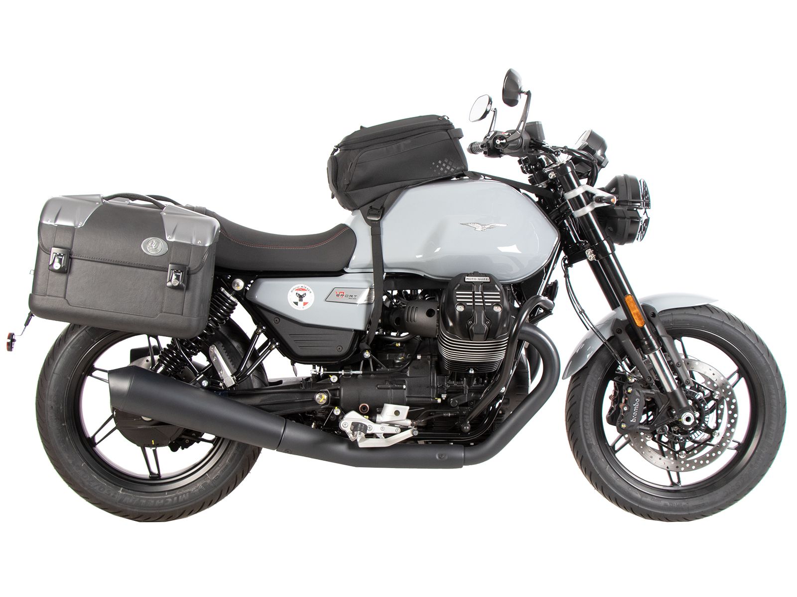Portapacchi laterale C-Bow nero per Moto Guzzi V7 850 Sport (25- ) Hepco & Becker