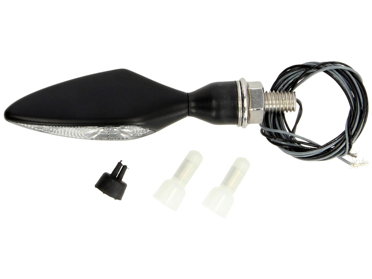 Indicatore Kellermann, rombo, acciaio, LED, VR/HL, 12 V, nero satinato, M8x20, omologato E