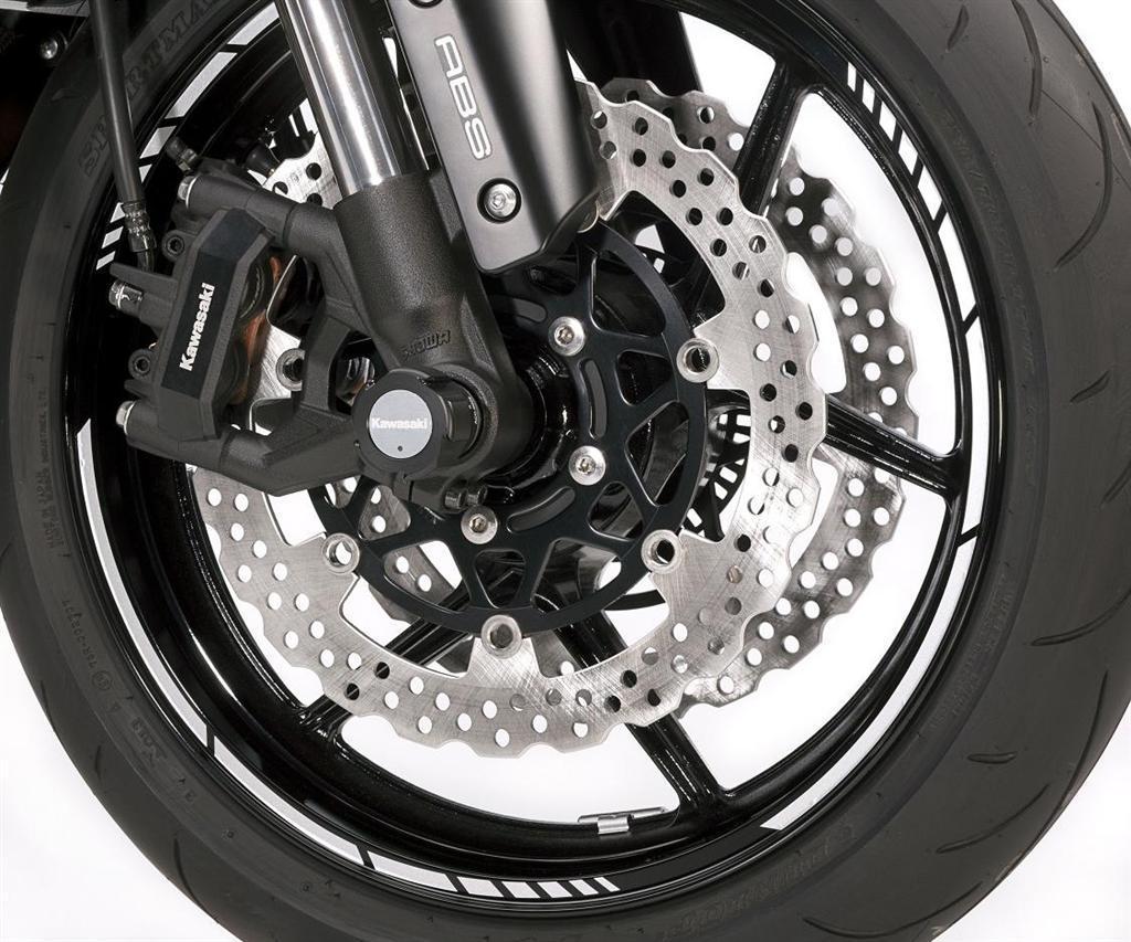Anelli cerchio GP-Style argento 1400GTR 2016/ ER-6f 2016/ Z1000SX 2016/ Z300 2016 Original Kawasaki