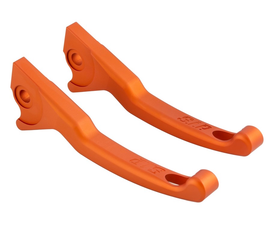 Set di leve sportive freno Shorty per Vespa, destra e sinistra, arancio opaco