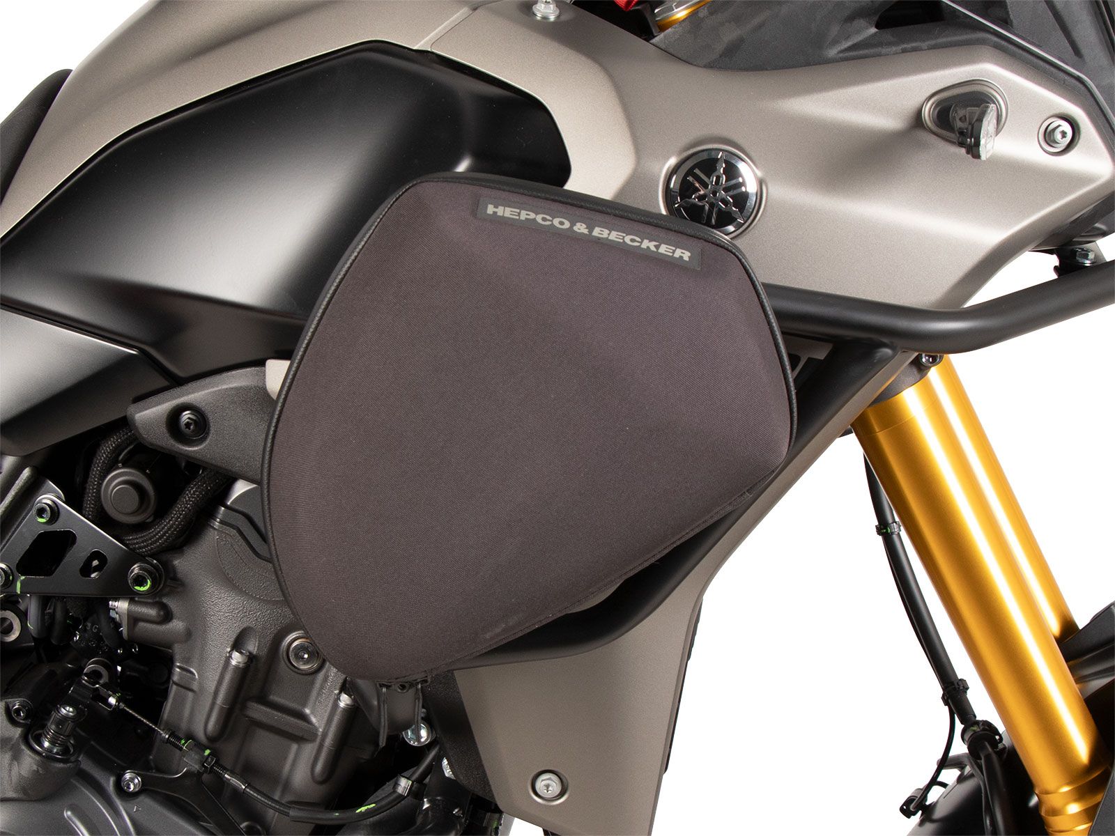 Barra di protezione serbatoio nera per Yamaha Ténéré 700 (25-) Hepco & Becker