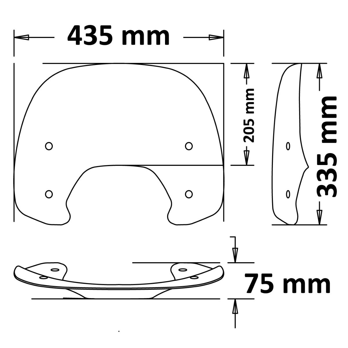 Parabrezza originale pesantemente oscurato per Vespa Sprint - Isotta