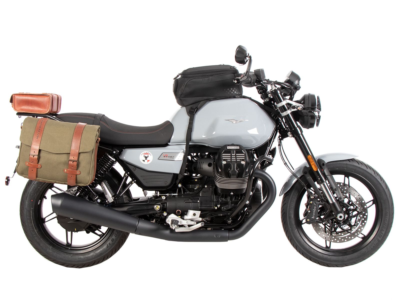 Portapacchi tubolare nero per Moto Guzzi V7 850 Sport (25-) Hepco & Becker