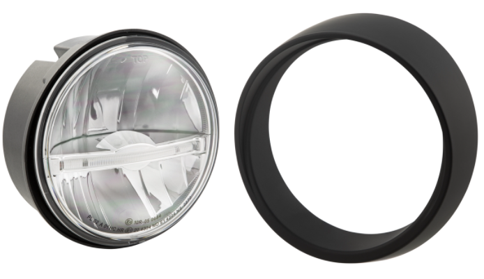 Faro LED per Vespa Primavera 50-150ccm 2T/​4T (-'18), nero opaco