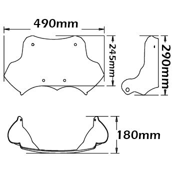 Cupolino "Summer" per BMW R 1200 GS Adventure, fumè scuro