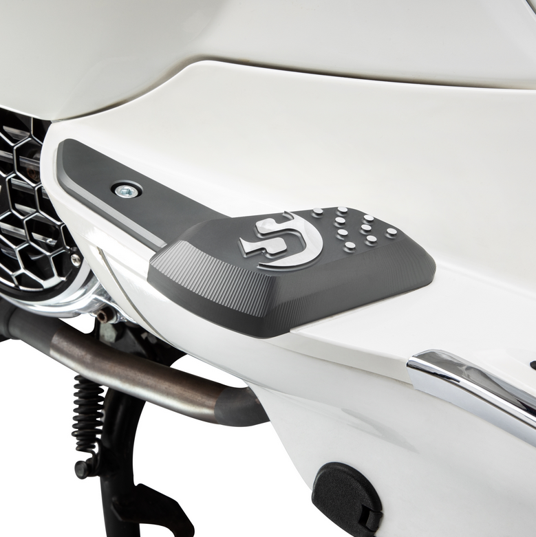 Poggiapiedi destro e sinistro per Vespa Primavera /Sprint 50-150cc 2T/4T AC, grigio opaco