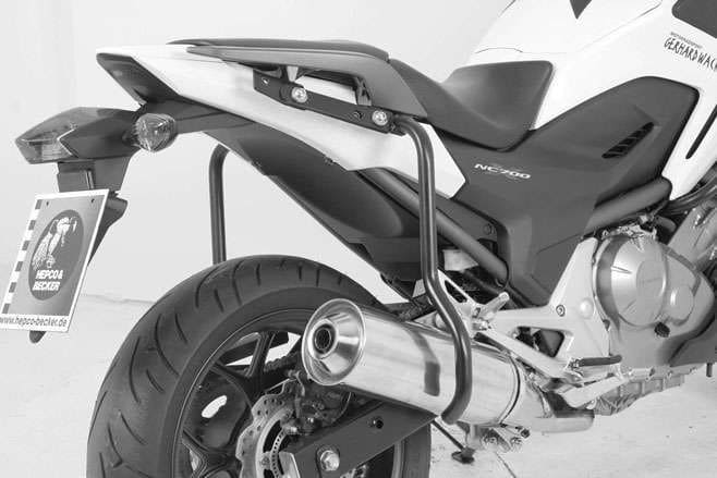 Barra di protezione posteriore nera per Honda NC 700 S (12-13) /750 S/DCT (14-20) Hepco & Becker