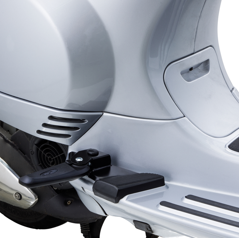 Pedane destra e sinistra per Vespa LX /LXV /S 50-150cc, nero/nero