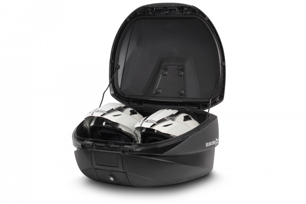 Baule Shad SH59X, nero con coperchio in alluminio, 58 l