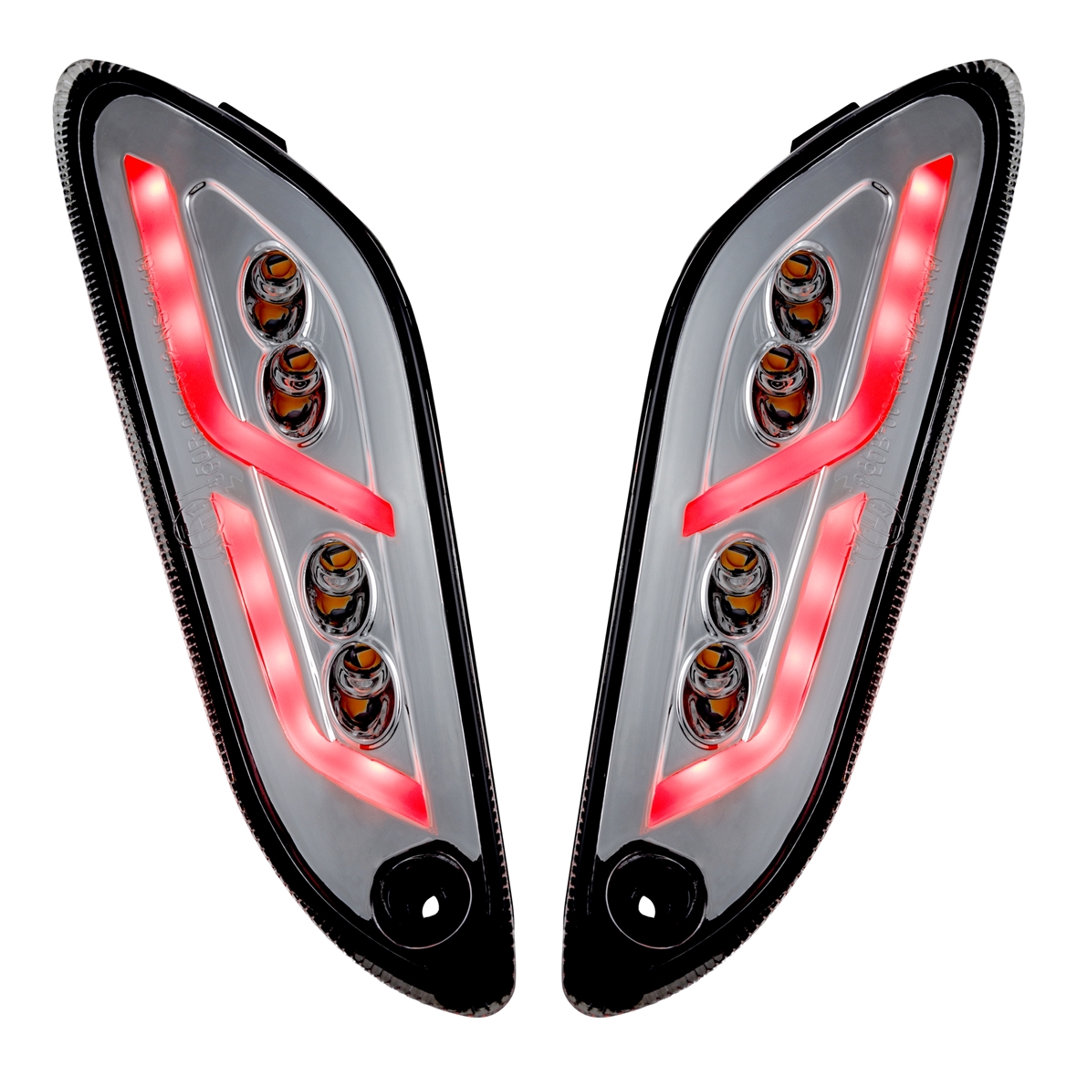 Kit indicatore di direzione posteriore sinistro/destro a LED trasparente per Vespa Primavera / Sprint 125-150cc SIP Style