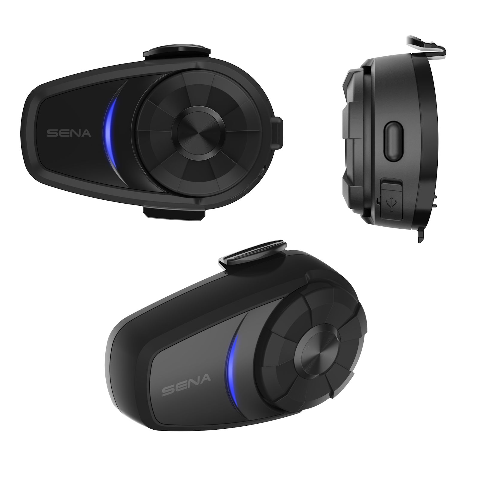 Set singolo SENA 10S - Sistema di comunicazione Bluetooth per motociclette