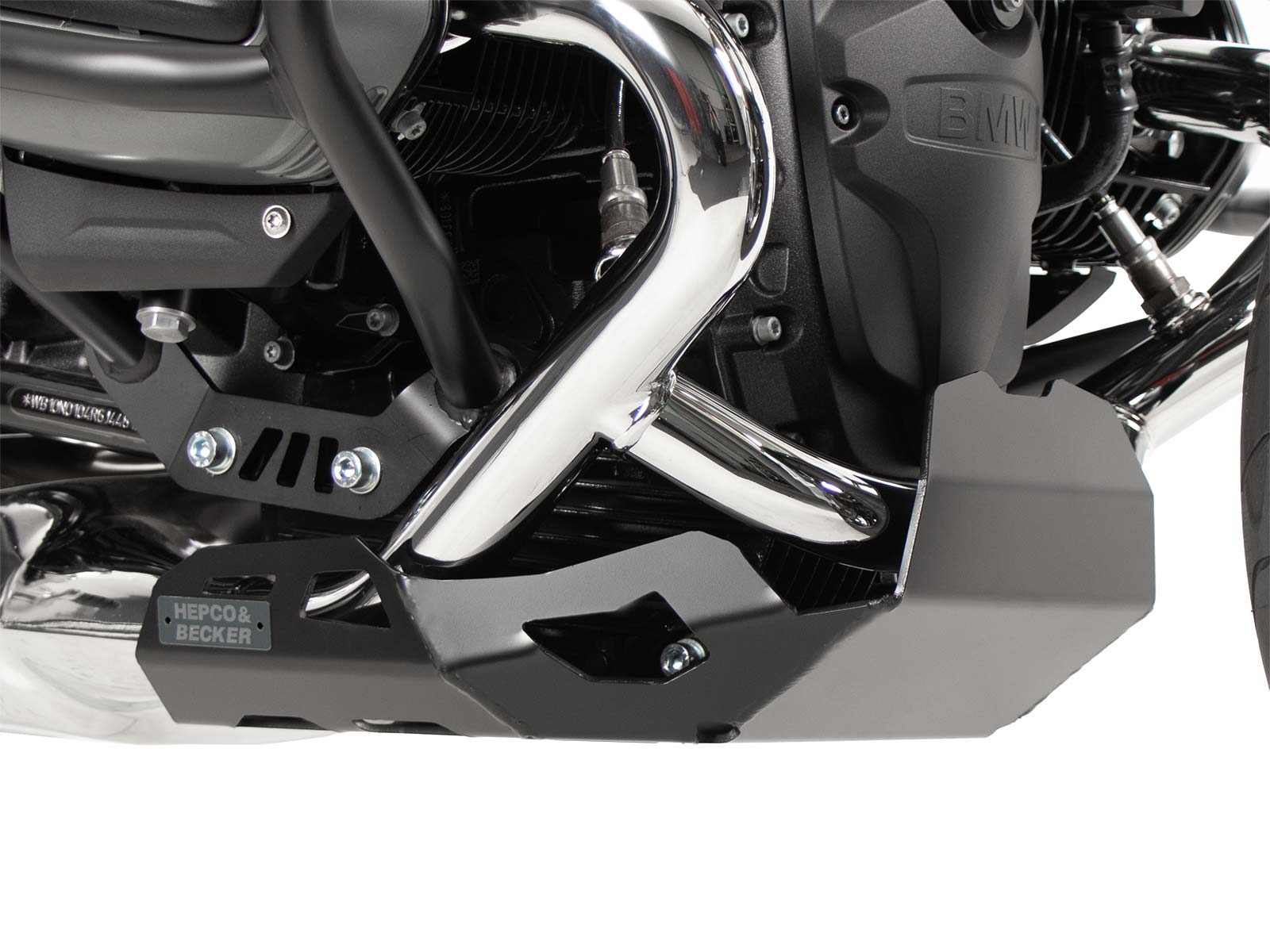 Piastra di protezione motore nera per BMW R 12 Nine T (24-) Hepco & Becker