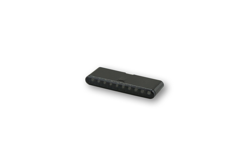 HIGHSIDER Pro Stripe-Run Modulo indicatore di sequenza a LED alloggiamento nero / lente grigio fumo (coppia), anteriore e posteriore