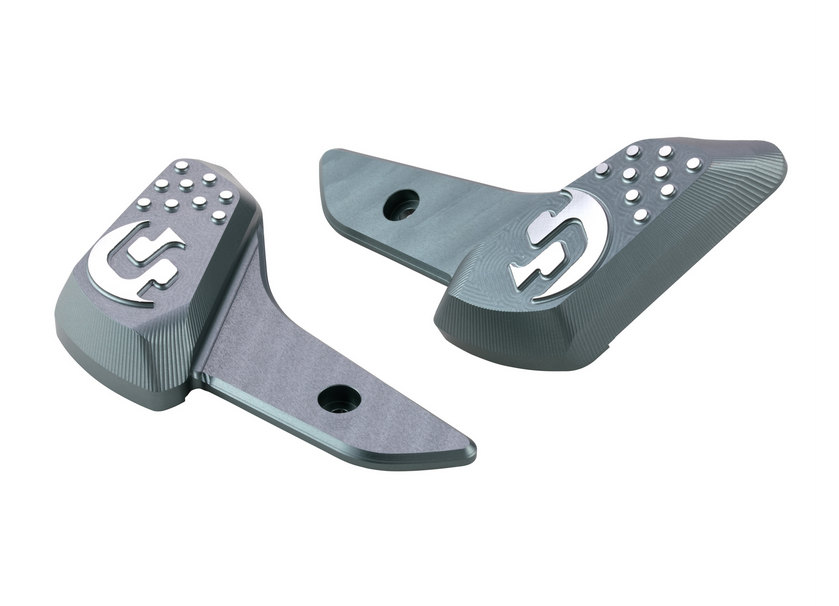 Poggiapiedi destro e sinistro per Vespa Primavera /Sprint 50-150cc 2T/4T AC, grigio opaco