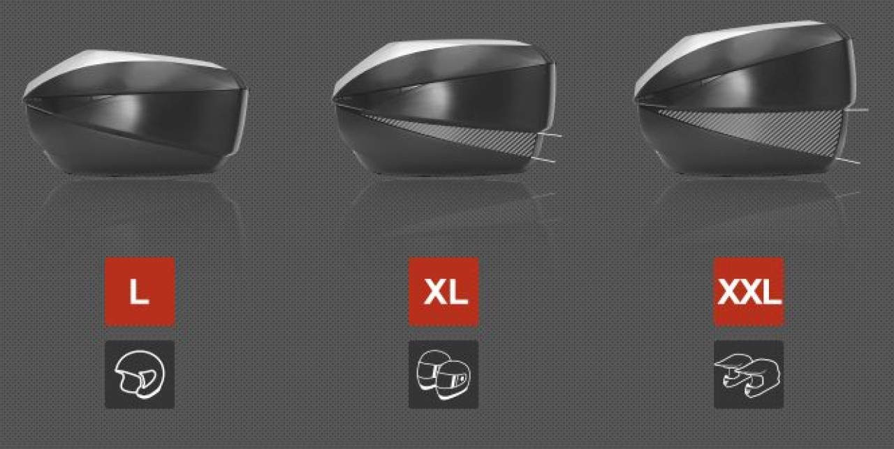 Baule Shad SH59X, nero con coperchio in alluminio, 58 l