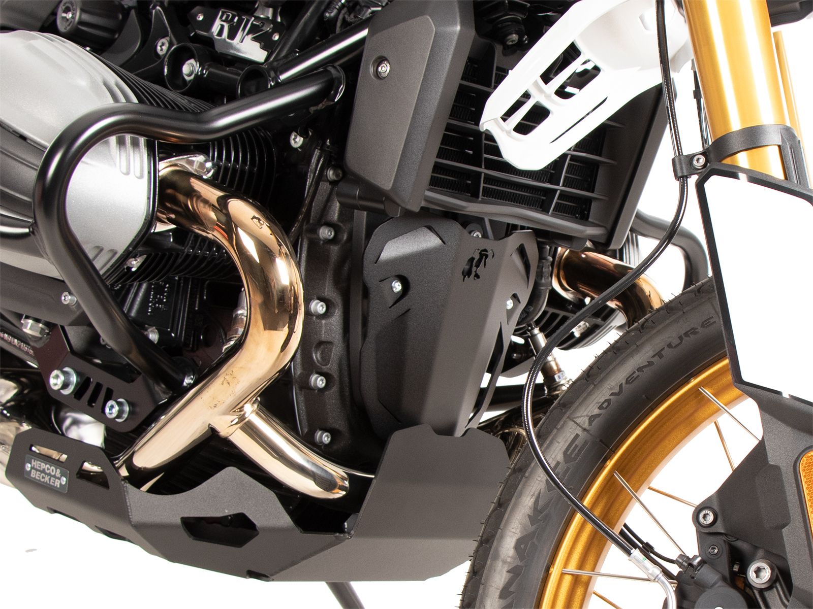Piastra aggiuntiva di estensione del paramotore nera per BMW R 12 G/S (25-) Hepco & Becker