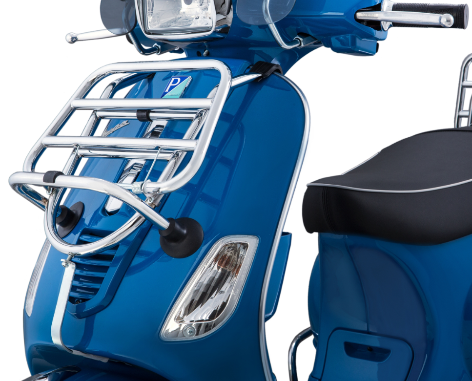 Portapacchi anteriore per Vespa LX /LXV /S 50-150cc, pieghevole, cromato