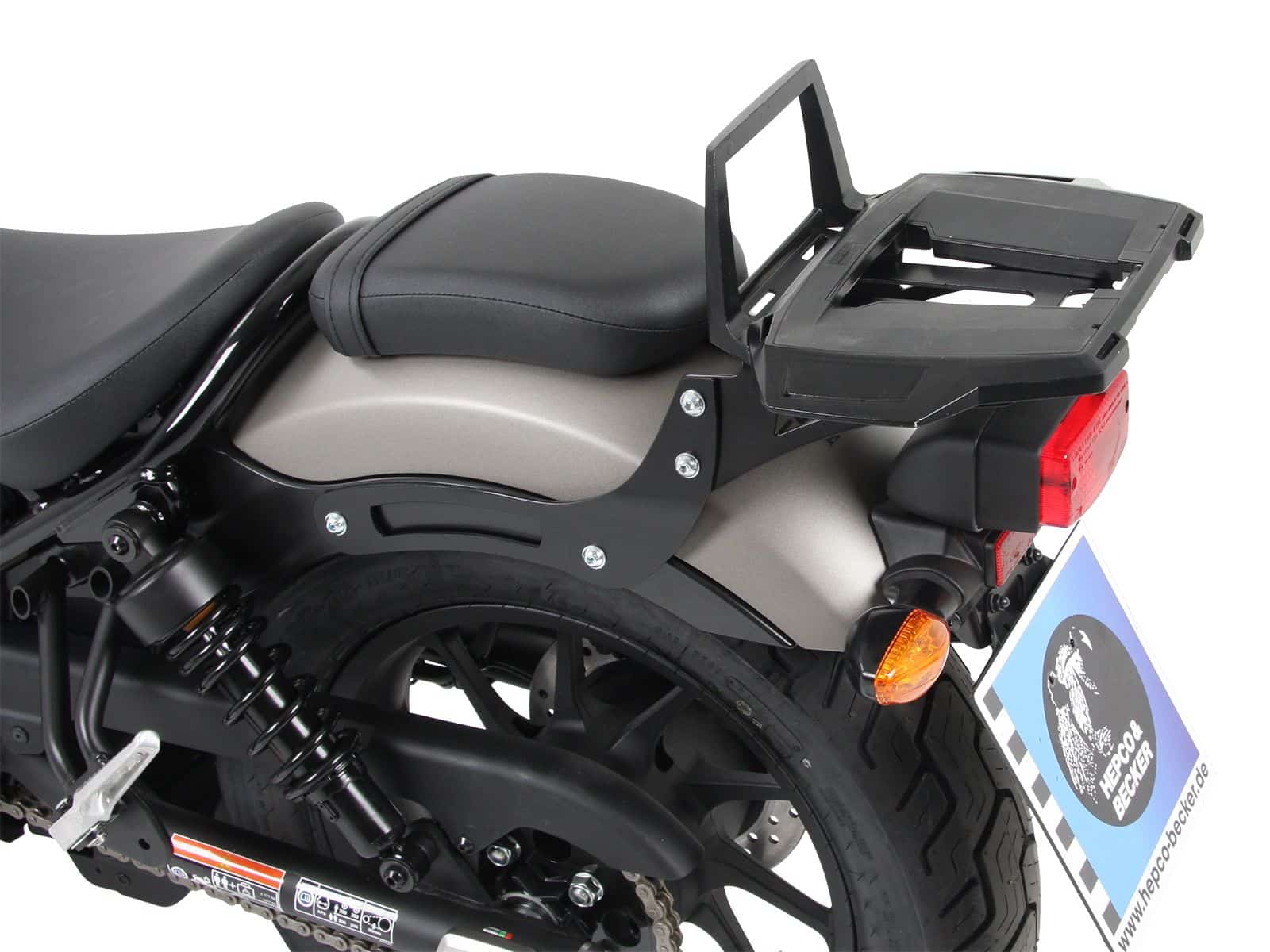 Portavaligie in alluminio nero per Honda CMX 500 Rebel (17-) Hepco & Becker