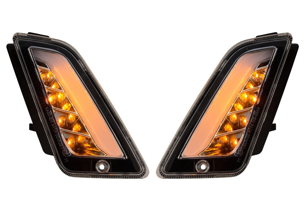 Kit indicatore di direzione anteriore destro/sinistro per Vespa GTS/GTS Super/GTV/GT 60/GT/GT L ('03-'13), trasparente