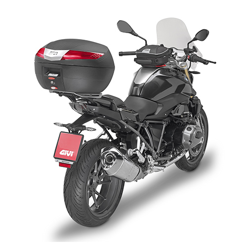 V40 MONOKEY Bauletto 40 litri nero opaco con catarifrangenti rossi Givi