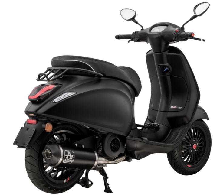 Portapacchi/maniglione passeggero nero opaco per Vespa Primavera/​Sprint 50-150ccm 2T/​4T AC