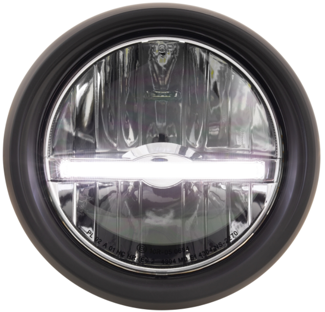 Faro LED per Vespa Primavera 50-150ccm 2T/​4T (-'18), nero opaco