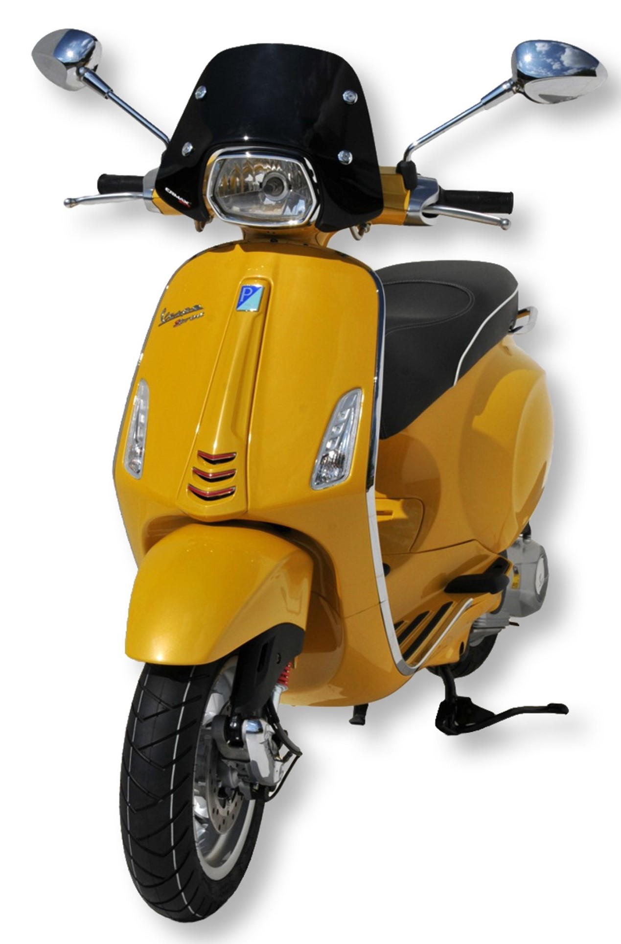 Parabrezza ERMAX Piccolo H 300 mm per Vespa Sprint 50-150cc 2T/4T, colorato/nero chiaro