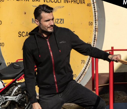 Moto Guzzi Felpa Giacca V85 TT Cotone Nero