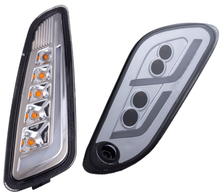 Kit frecce anteriore e posteriore per Vespa Primavera/​Sprint 125-150ccm 2T/​4T AC, trasparente