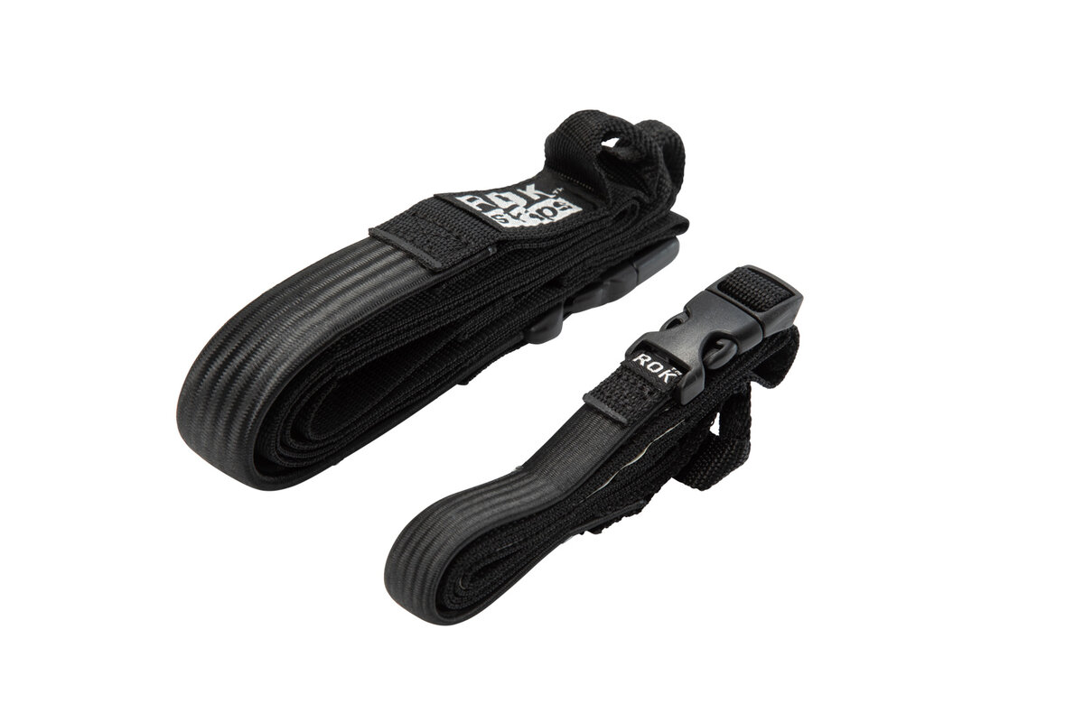 ROK Straps 2 cinghie di tensione regolabili nere 310-1060 mm