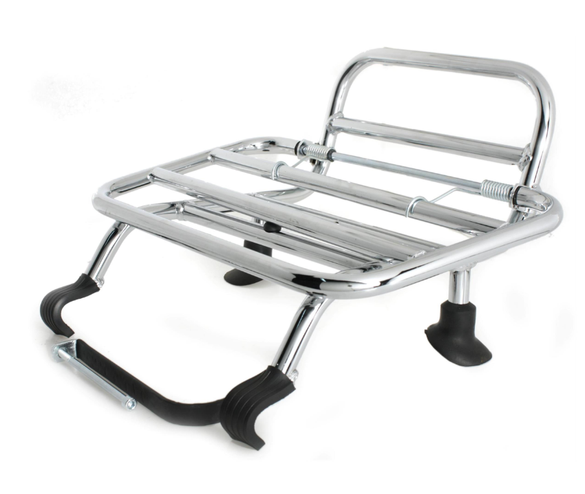 Portapacchi anteriore per Vespa GTS/GTS Super/GTV/GT 60/GT/GT L 125-300cc, pieghevole, cromato