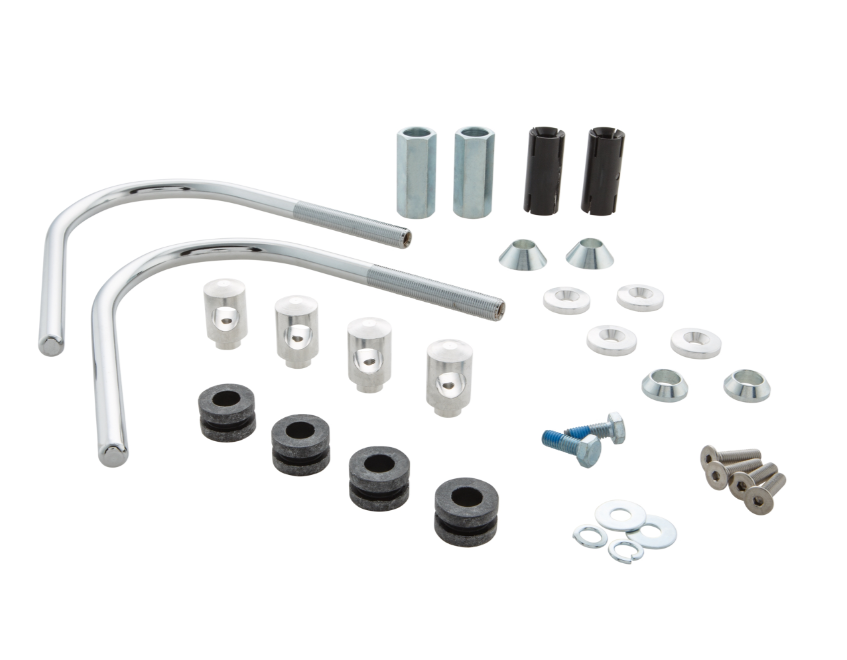Paravento per Vespa GTS/GTS Super/GT/GT L 125-300cc, supporti argento, nero oscurato