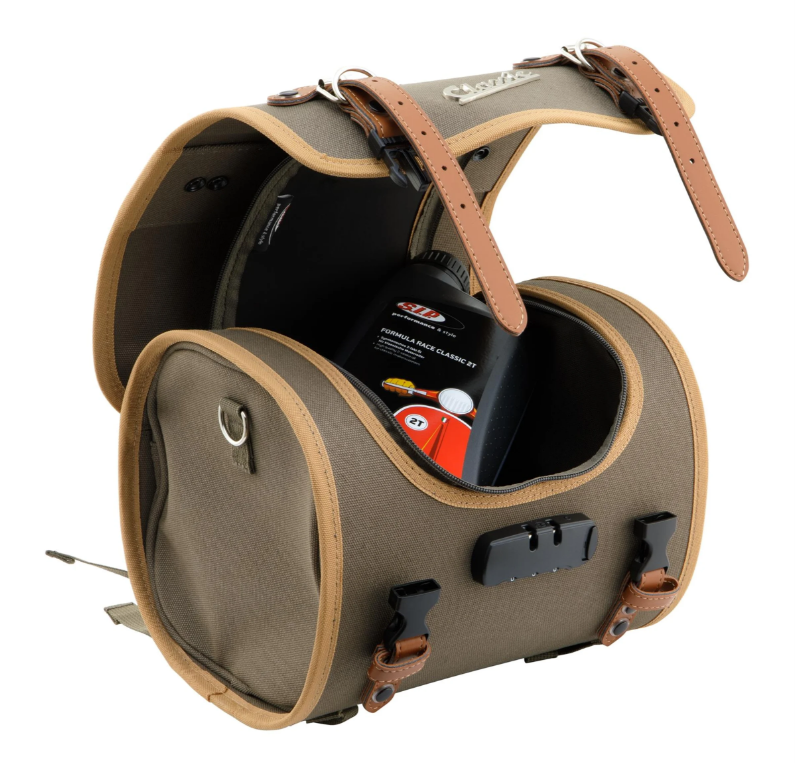 Borsa "Classic" piccola per Vespa, in tela, oliva