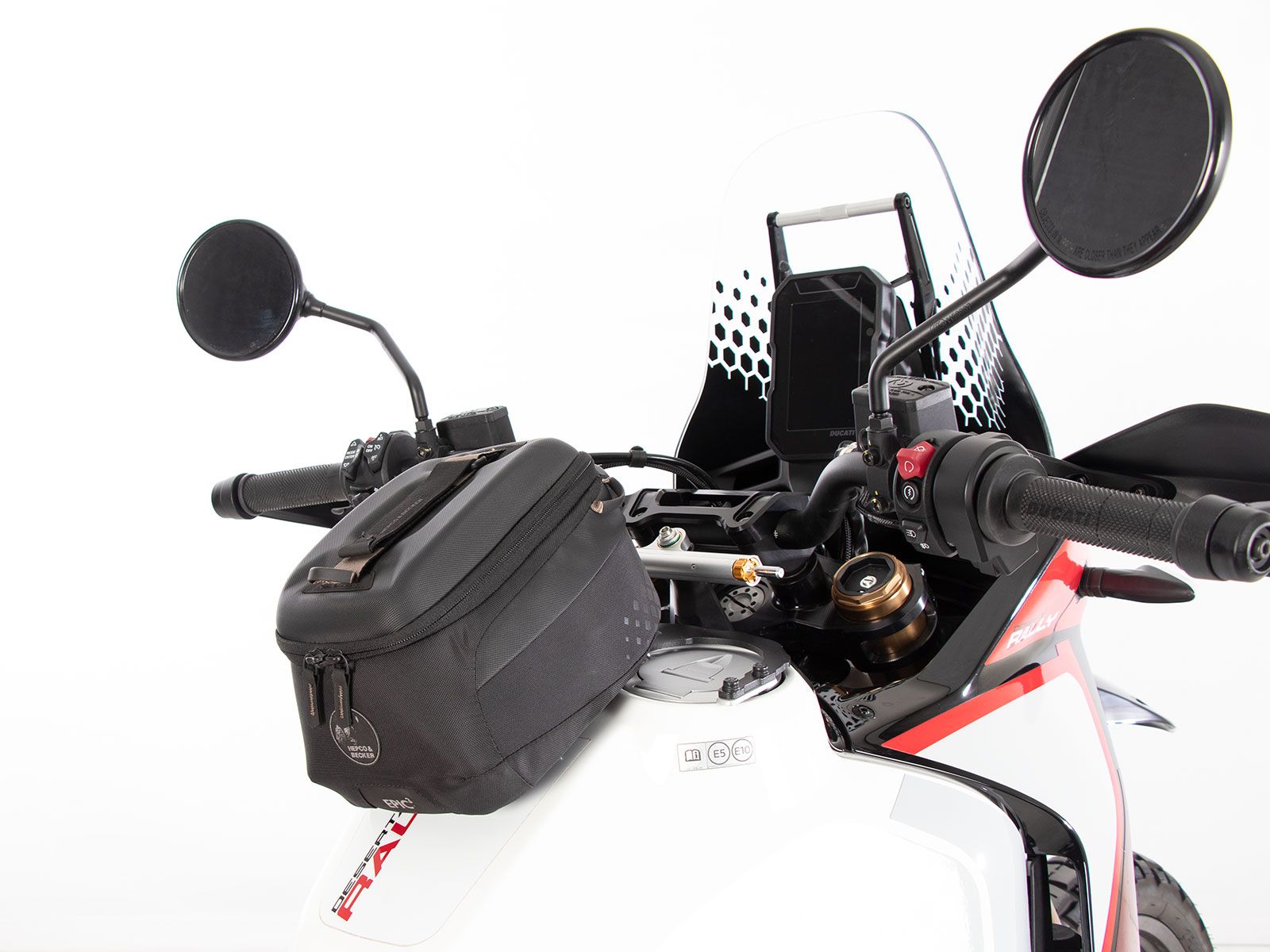 Anello serbatoio di base con blocco borsa serbatoio per Ducati DesertX Rally (24-) Hepco & Becker