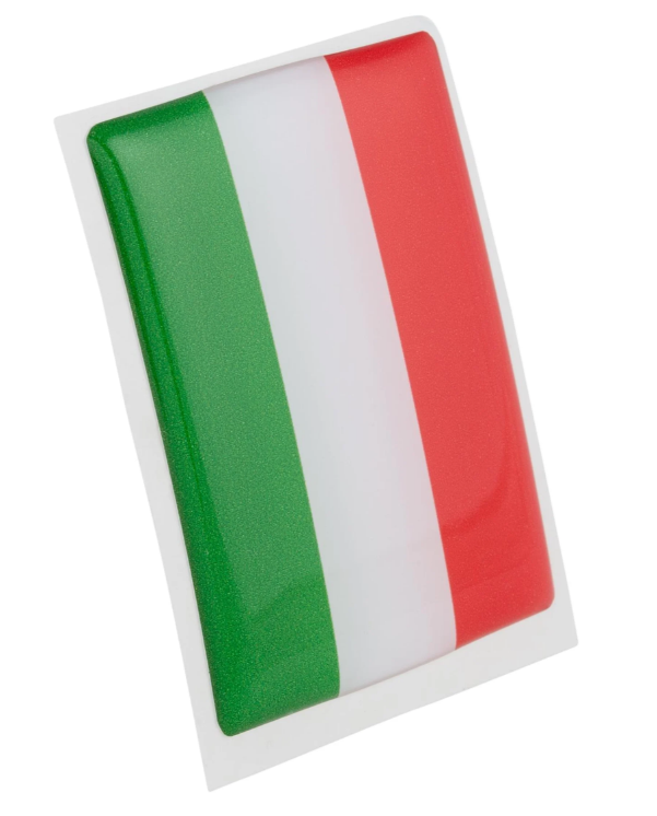 Emblema Vespa "Italia" a 4 angoli a cascata, rosso/verde/bianco