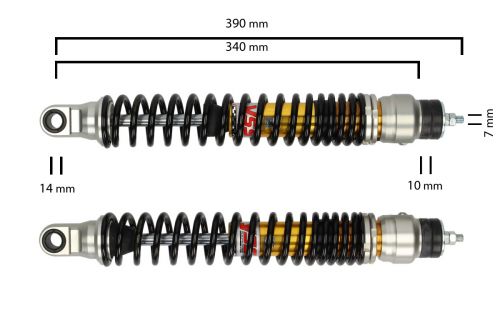 Ammortizzatore posteriore YSS TE302-340T-02