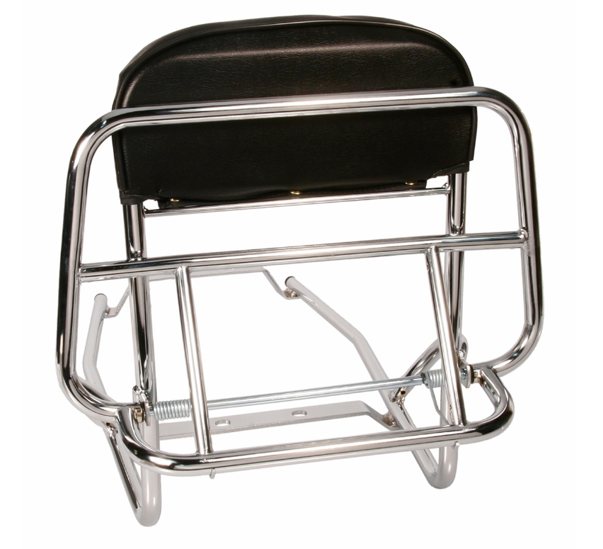 Portapacchi posteriore per Vespa PX 80-200cc, pieghevole, cromato