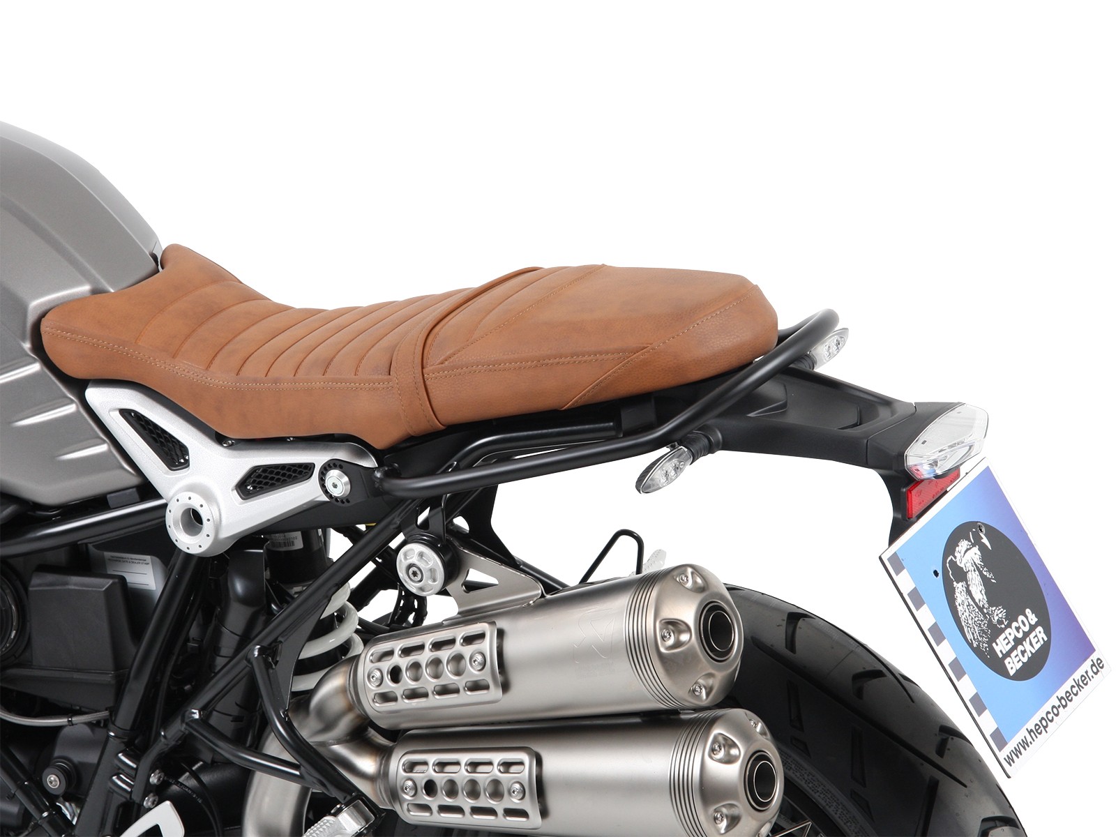 Maniglione passeggero / ringhiera nera per BMW R nineT Pure (17-23) Hepco & Becker
