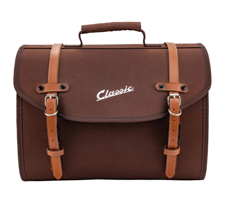 Borsa "Classic" grande per Vespa, in nylon, marrone tabacco