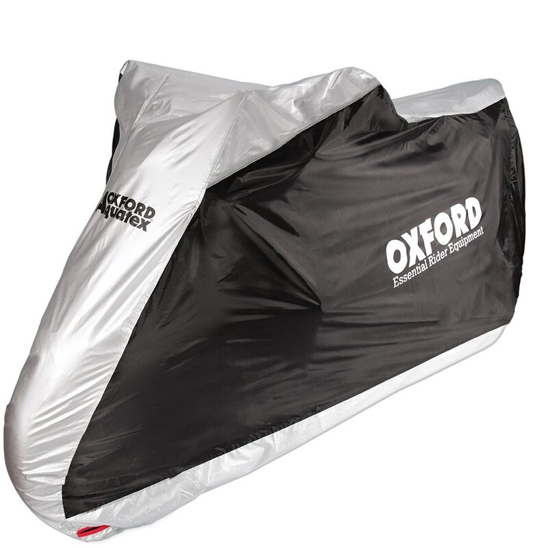 Copertura Oxford per interni/esterni Aquatex Nero/Argento - Moto/Scooter - S