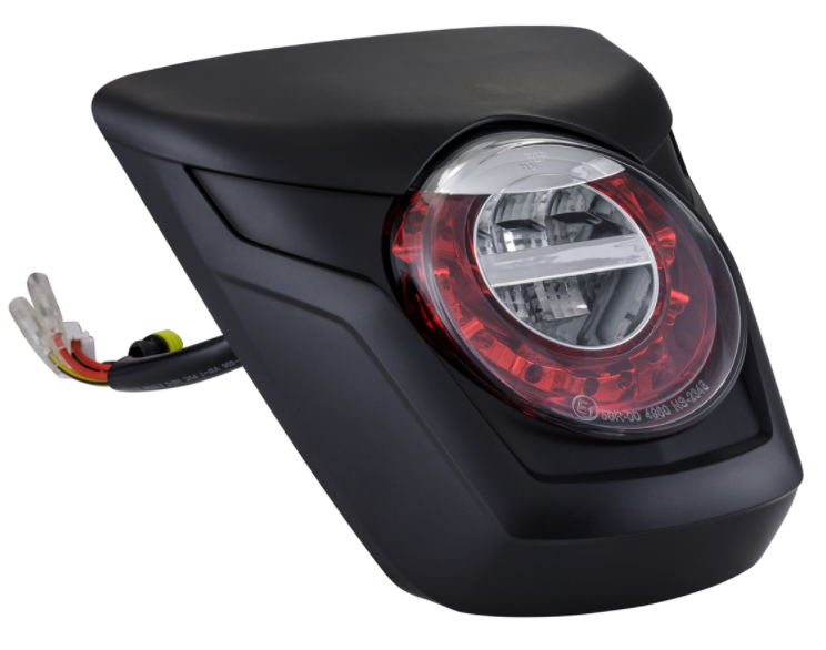 Fanale posteriore LED rosso per Vespa Primavera/​Sprint 50-150ccm, bordo - nero opaco