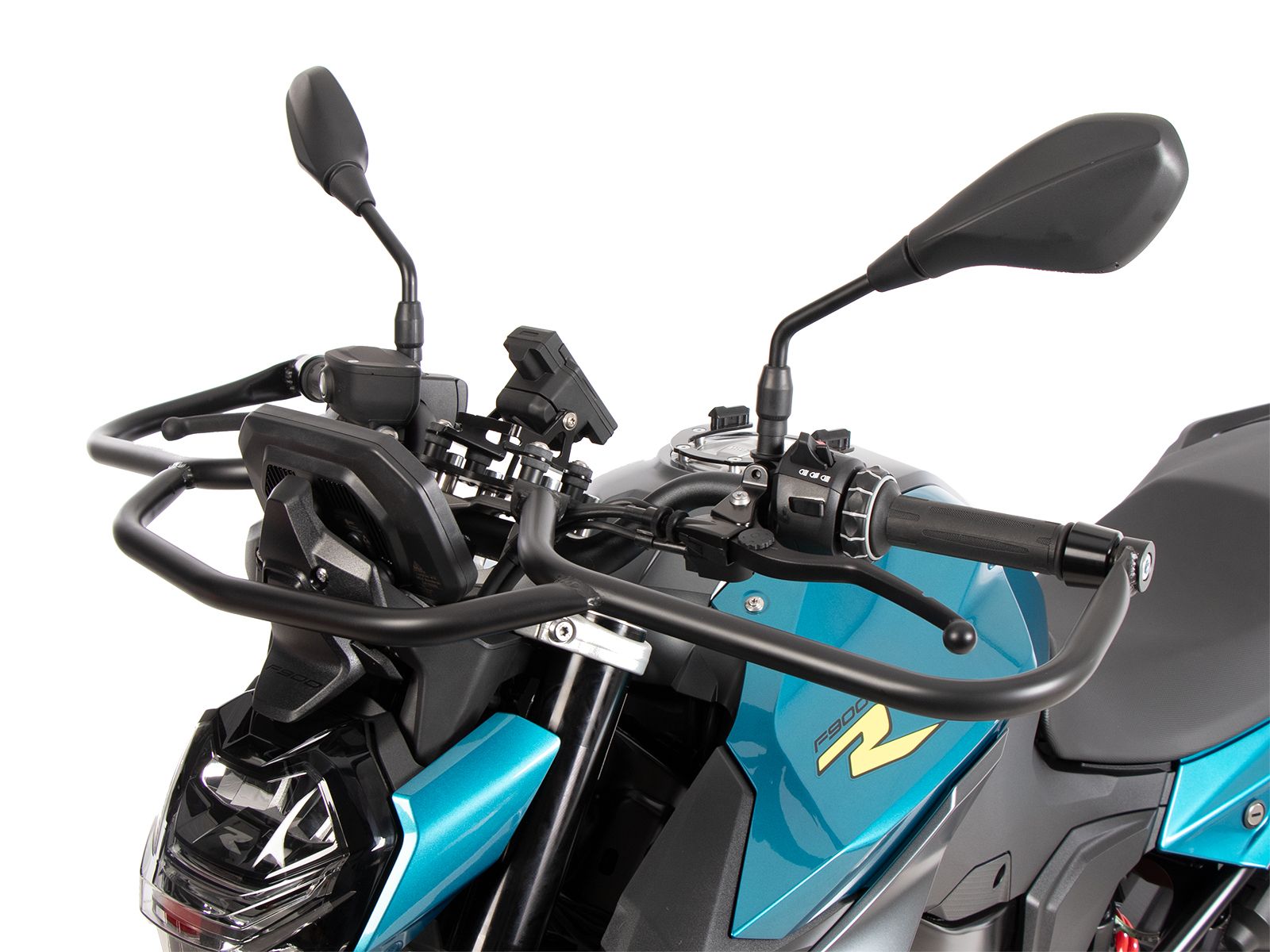 Barra di protezione anteriore nera per BMW F 900 R (25-) Hepco & Becker